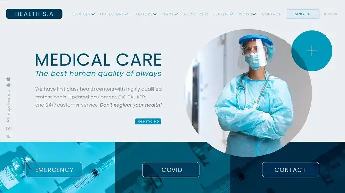 عکس طراحی سایت پزشکی